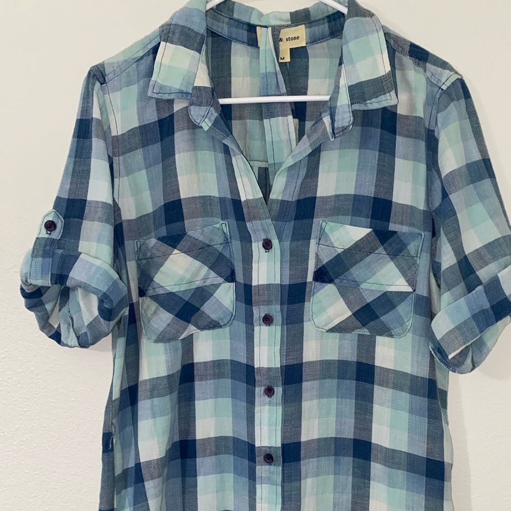 Cloth & Stone Plaid Dress